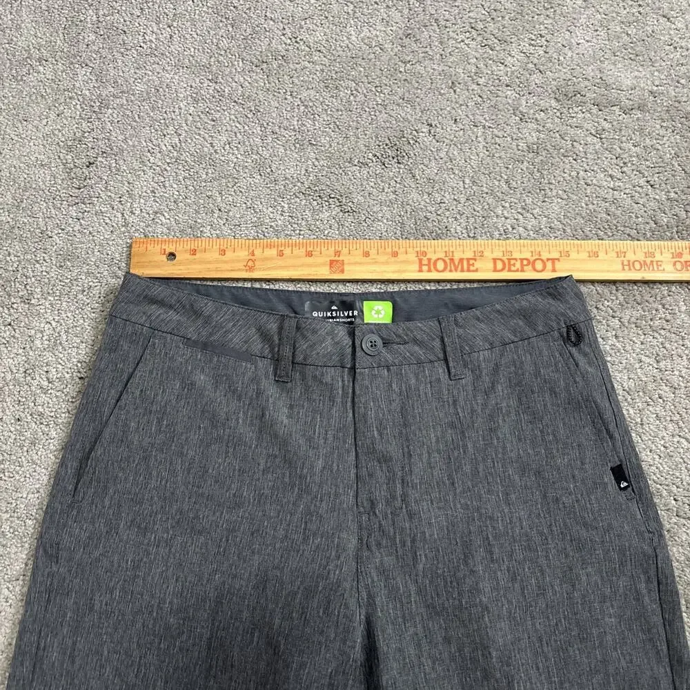 Quiksilver Amphibian Shorts Mens 30 Gray 4-Way Stretch Hybrid Casual Chino